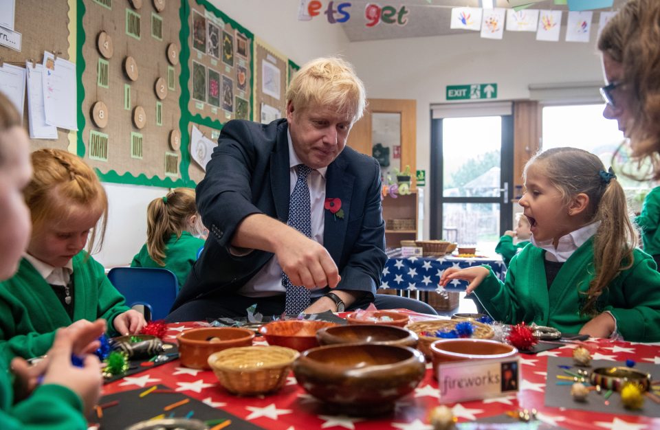  The PM got involved with some arts and crafts as he hit the campaign trail