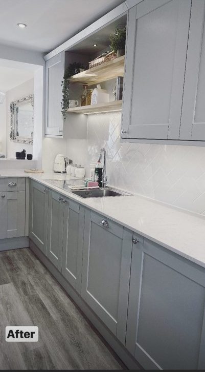  Mrs Hinch added trendy new white tiles for her splashback