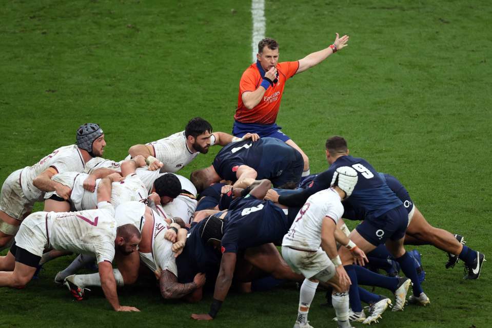  Nigel Owens took charge of England's Autumn Nations Cup clash with Georgia in November