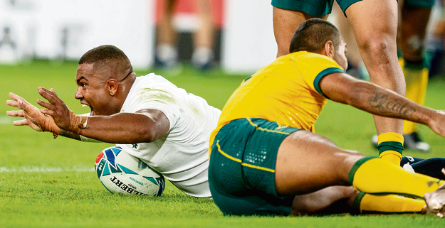  Kyle Sinckler celebrates as England turned on the power after playing the game in the way they wanted against the Aussies