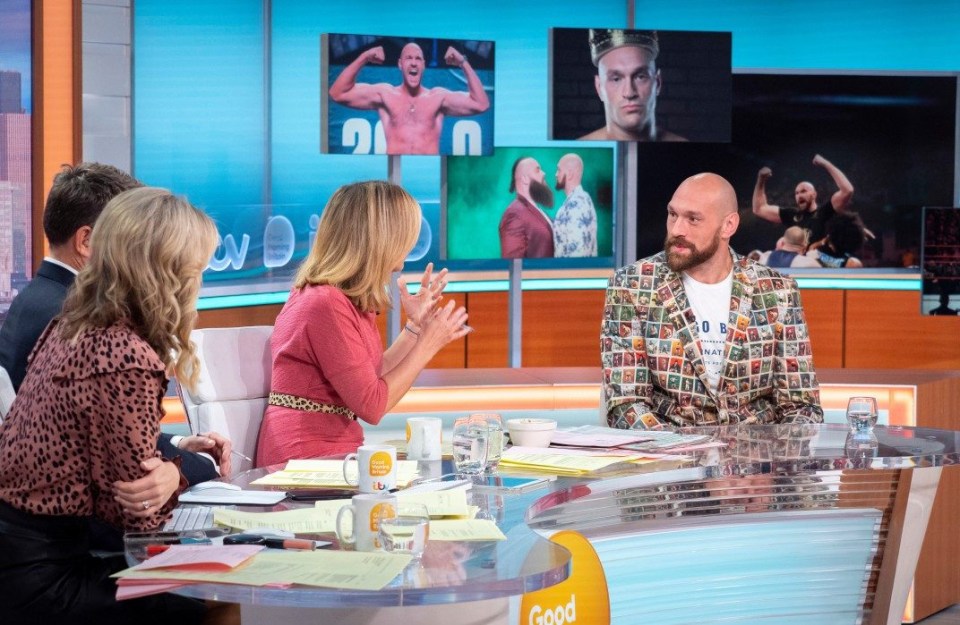 Tyson Fury speaking to the Good Morning Britain panel