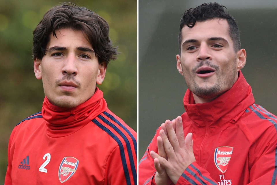  Hector Bellerin, left, is the first Arsenal star to address the Grant Xhaka row on social media