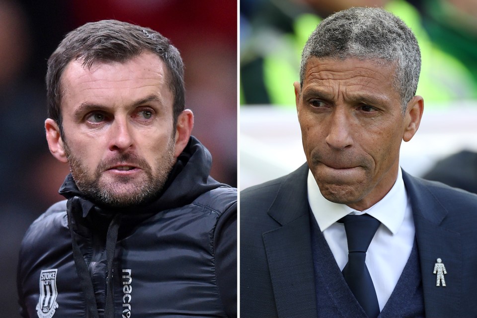  Nathan Jones could e replaced by Chris Hughton as Stoke boss this week