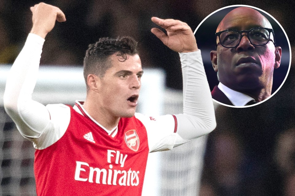  Ian Wright is angry at Granit Xhaka's treatment of the Arsenal fans