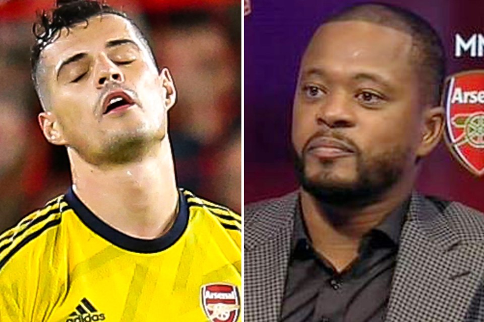  Xhaka has launched a stinging rebuke to Evra's 'bulls***' criticism