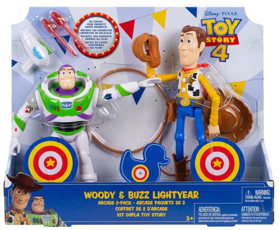  This two-pack even includes Woody's lasso and Buzz Lightyear's blaster