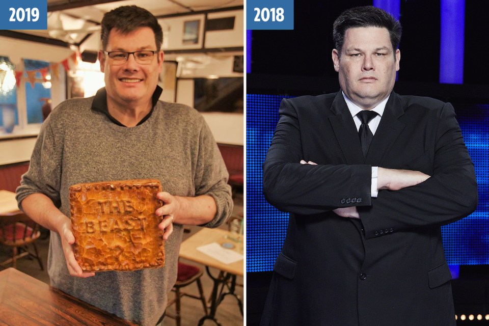  The Chase's Mark Labbett showed off his much slimmer figure at a pub quiz in Teesside