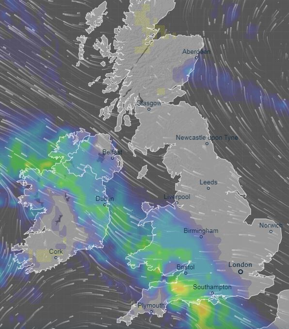  As the week progresses rain is expected to move east from the South West