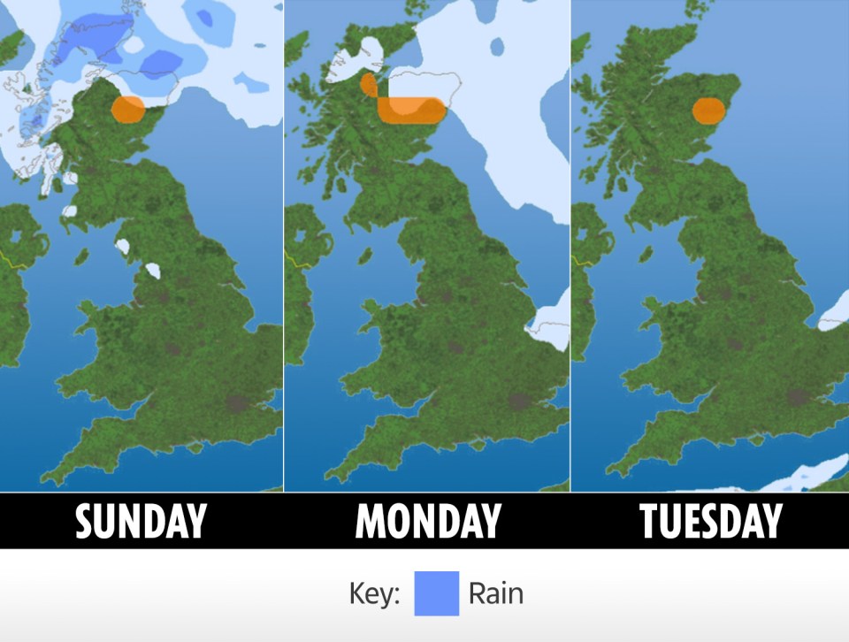  Intense rainfall will mainly focus on the far north of Scotland today - but sudden showers mean 202 flood warnings are in place