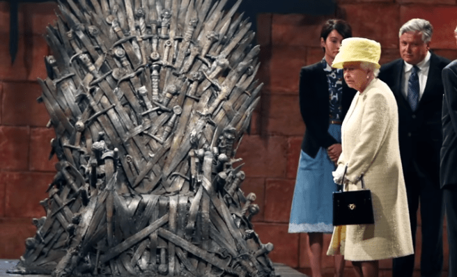 The monarch – who refused to sit on the “uncomfortable” Iron Throne – was given a tour of the studio during a trip to Belfast in 2014