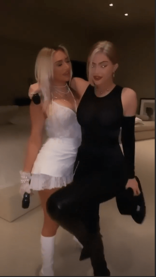  Kylie and friend Stassi recreated Britney and Madonna's MTV kiss