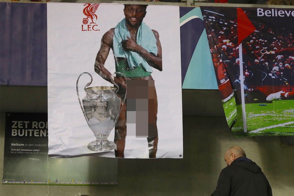 Liverpool condemned the banner that was unfurled ahead of the clash with Genk