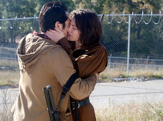 Maggie and Glenn in The Walking Dead