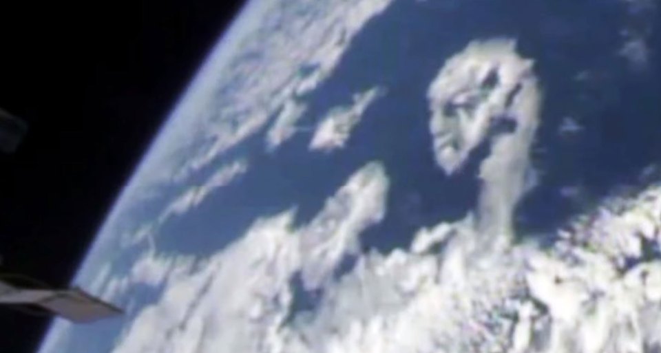  Footage from the International Space Station shows a creepy cloud formation that looks like an 'alien face' according to web sleuths