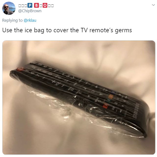  Germophones can avoid touching the remote with an ice bag