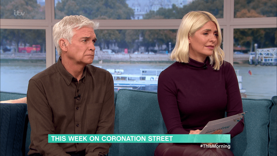  Holly Willoughby and Phillip Schofield looked sad as they discussed the upcoming scenes