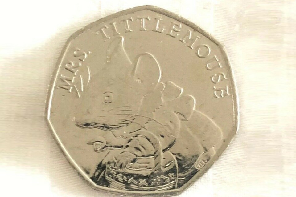  The Mrs Tittlemouse coin sold for almost £500 online