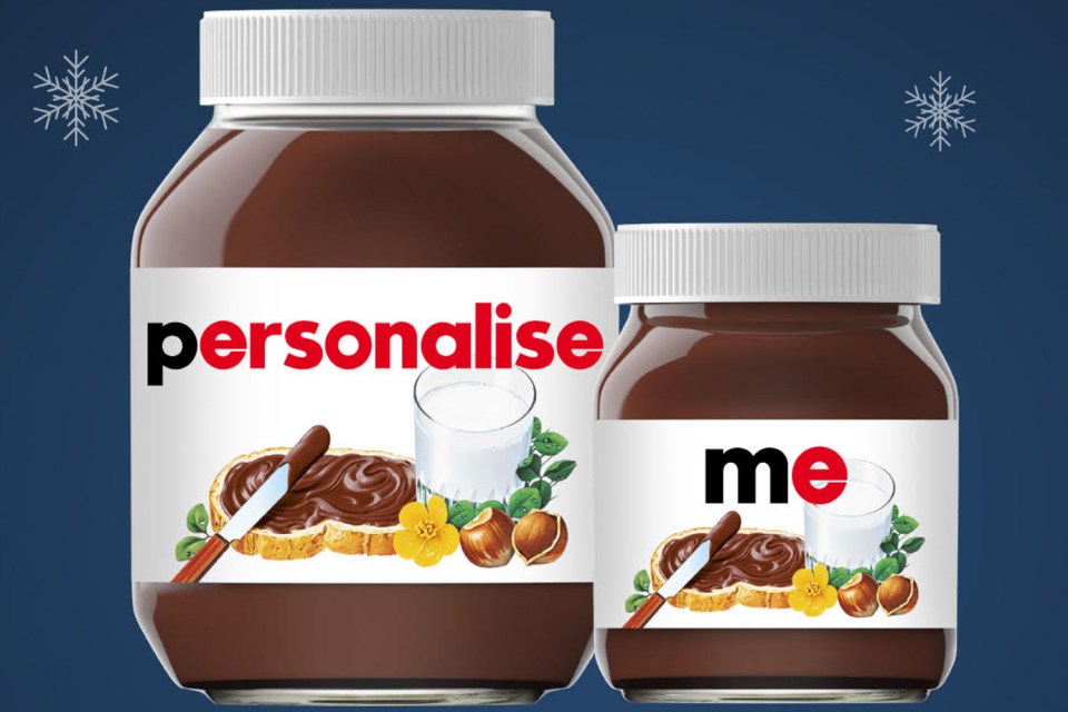  Do you know someone who would love a jar of Nutella with their name on it?