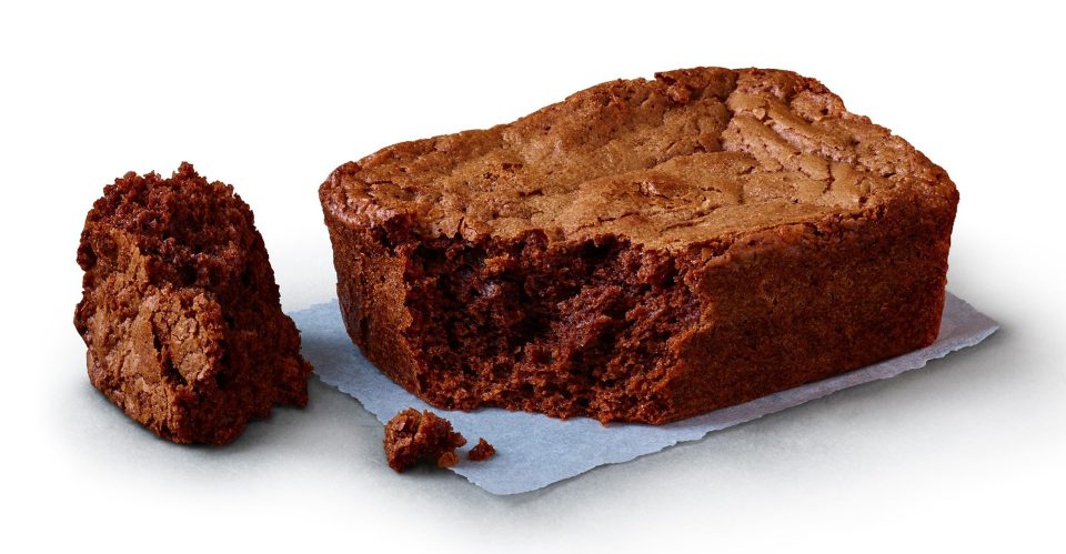  The chocolate brownie is made with melted Belgian chocolate