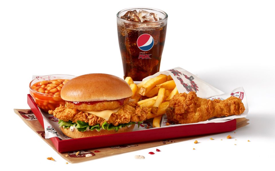  The box meal comes with fries, a side and an extra piece of original recipe chicken