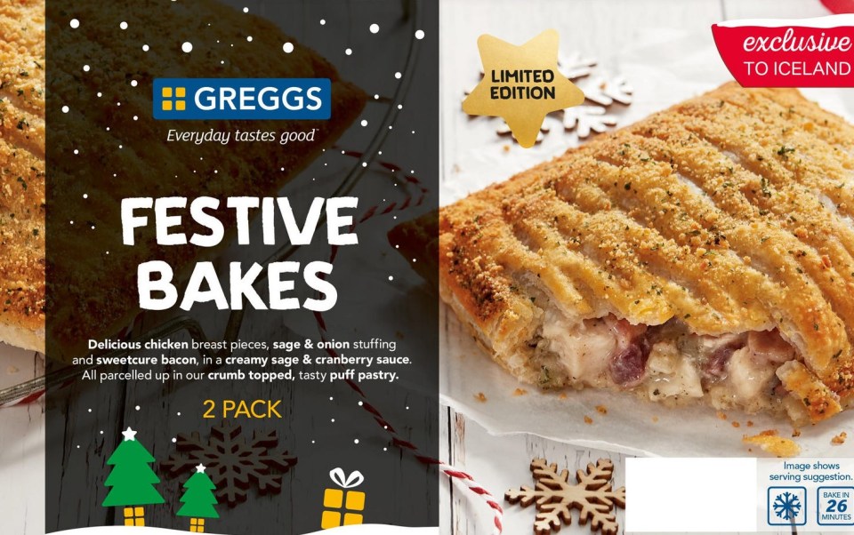  Iceland are selling the Festive Bakes even cheaper than Greggs