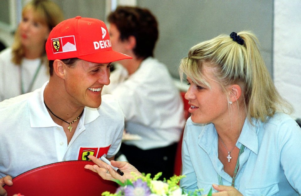 Michael and Corrina together during his glory days at Ferrari