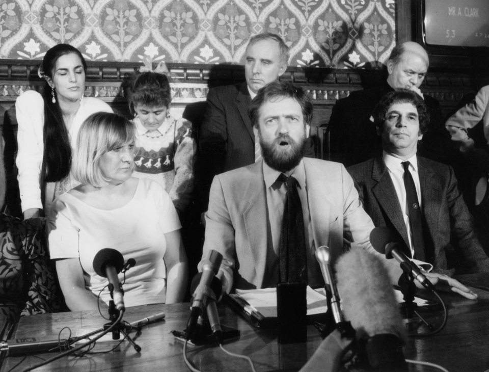  Corbyn speaks at a press conference at the House of Commons after the release of the Guildford 4