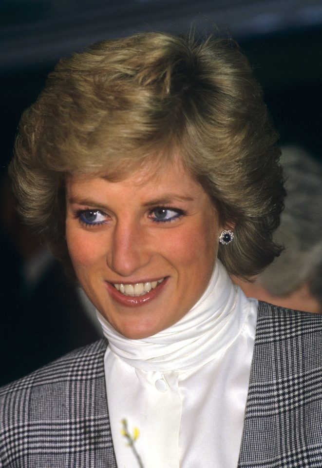 Princess Diana is pictured wearing the same earrings