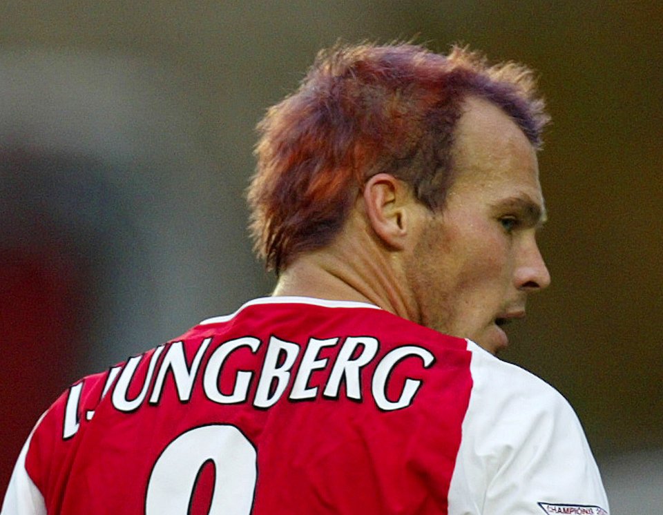  Freddie Ljungberg was a legend for Arsenal in his playing days, often known for his colourful hair and trickery