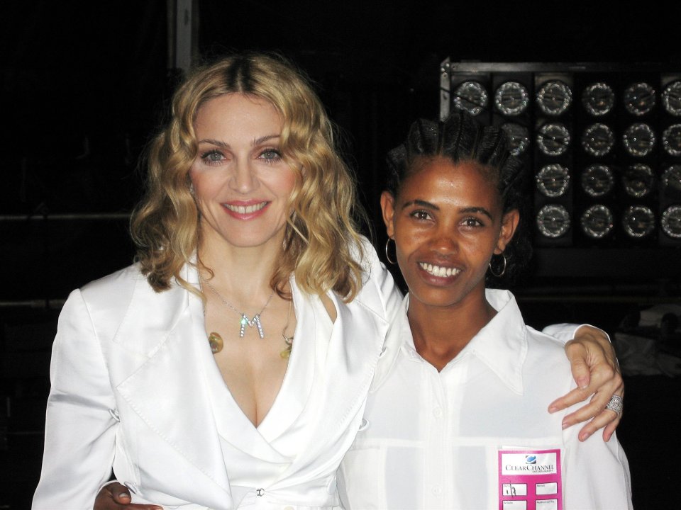  Birhan appeared on stage at the Hyde Park concert alongside Madonna