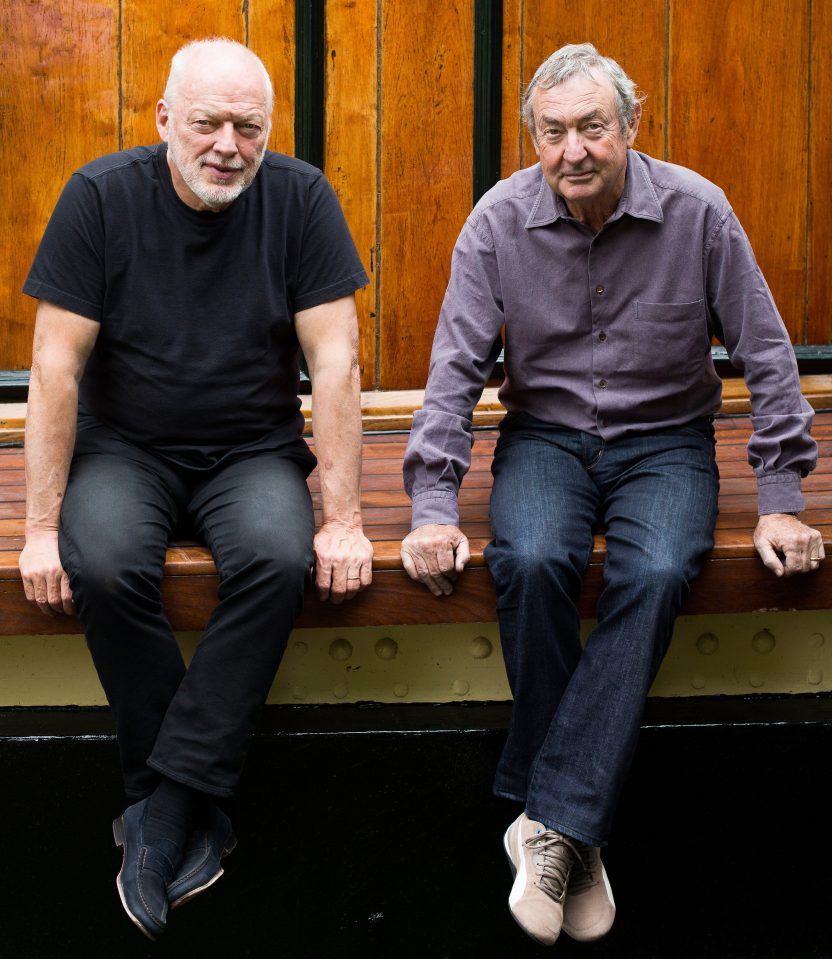  Gilmour and Mason in 2014, six years after Wright's death