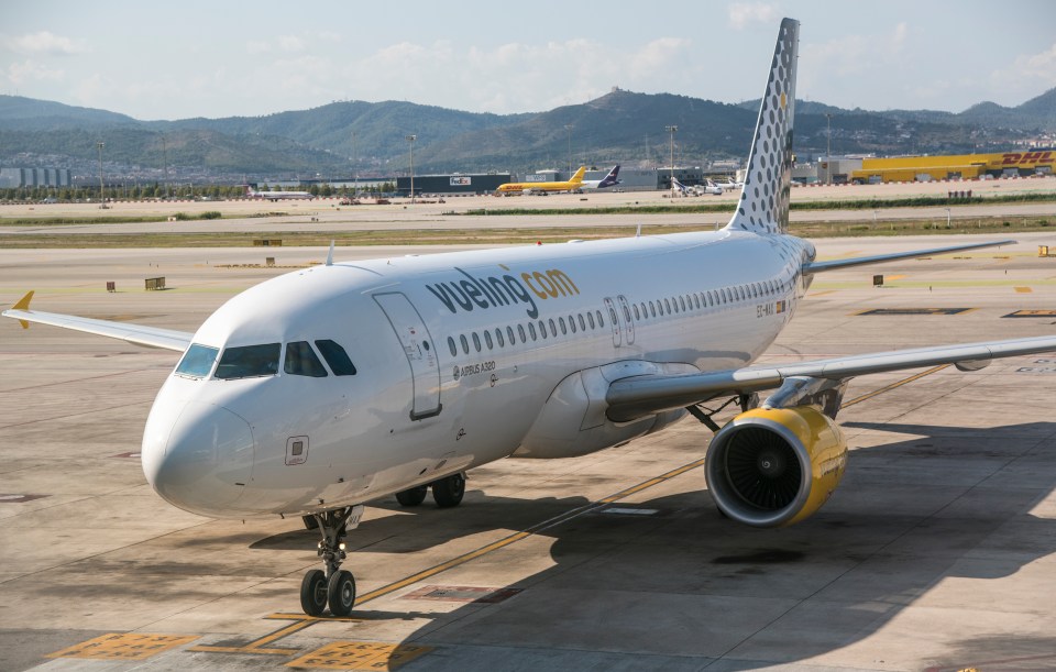 The incident took place on a Vueling plane, at Barcelona (file image)