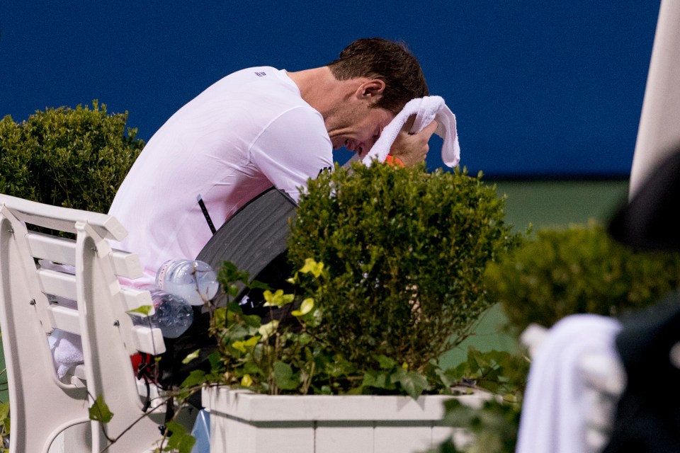 Murray wept into his towel after a gruelling late night battle with Marius Copil