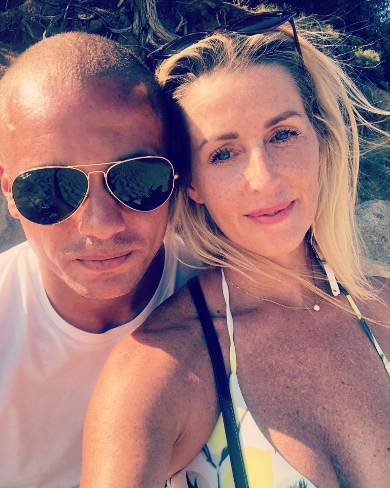  The mum-of-three, here with husband, footballer Wes Brown, said she initially put the pains and fatigues down to being a busy working mum