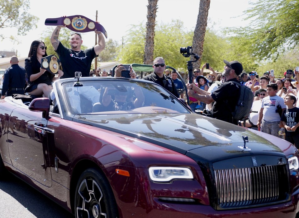 When Ruiz Jr was welcomed home to Imperial Valley as champion Julie was by his side