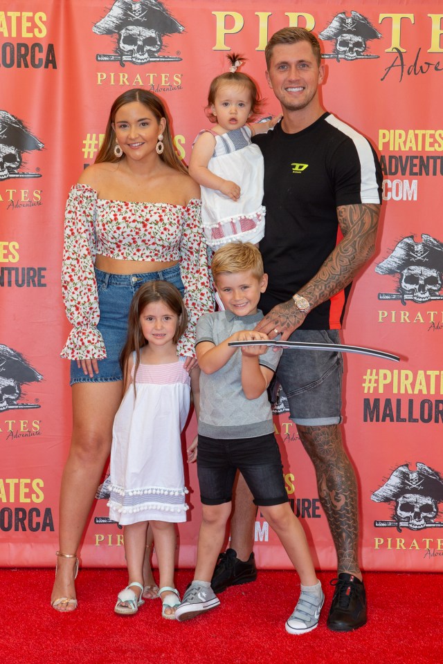  She has left husband Dan Osborne, and kids Mia and Ella, and step son Teddy, at home