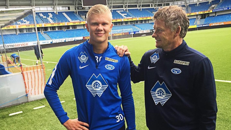  Solskjaer managed Erling Haaland at Molde before he was appointed United manager - but a deal had already been struck with RB Salzburg when he took over at Old Trafford