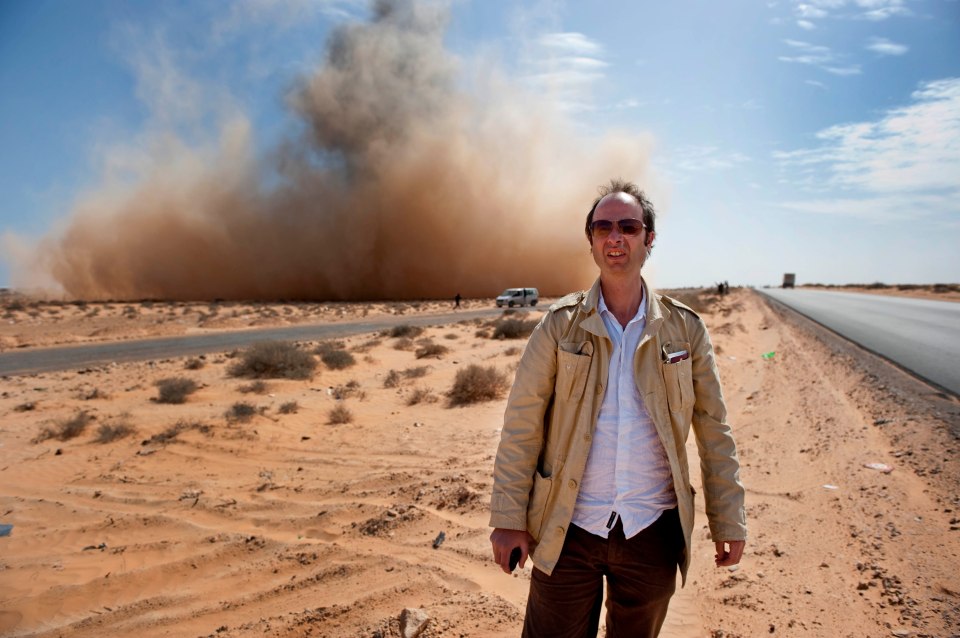  A bomb from one of tyrant Gaddafi’s jets lands near The Sun’s Oliver Harvey in Libya, 2011