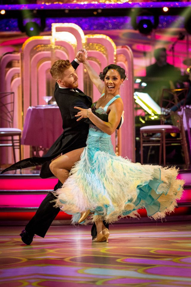  The professional dancer is hesitantly learning his routine with Alex Scott