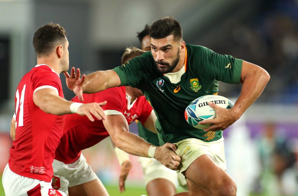  De Allende was at his brutal best as South Africa muscled past Wales in the Rugby World Cup semi-final