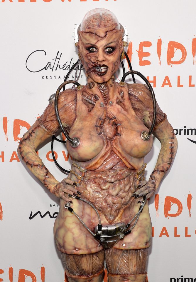  Heidi Klum’s Frankenstein costume is her most gruesome yet