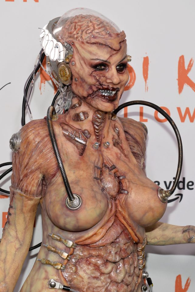  The German supermodel wore a convincingly grotesque costume