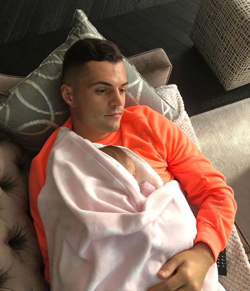  Xhaka revealed sick fans have told him they wish his young daughter, who was born last month, gets cancer