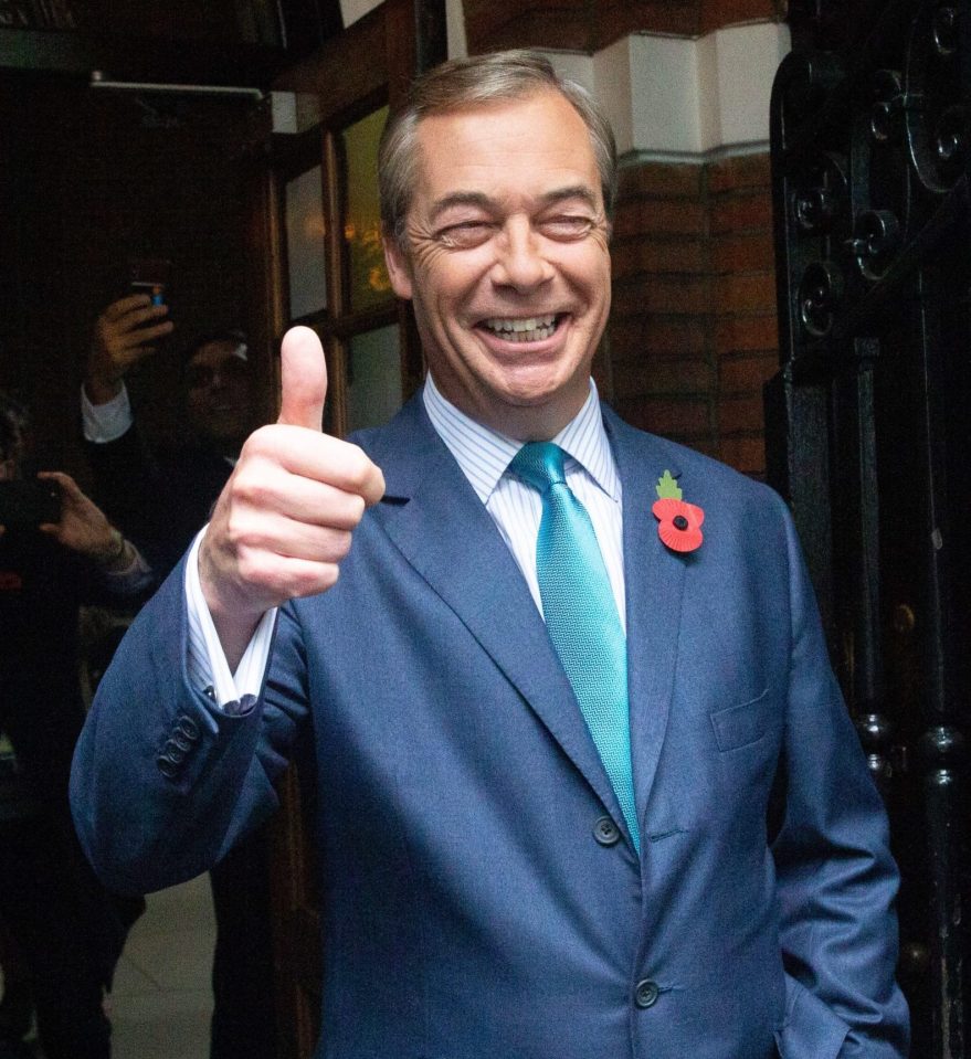  Around one in five Leave voters say they’ll vote for Nigel Farage’s gang