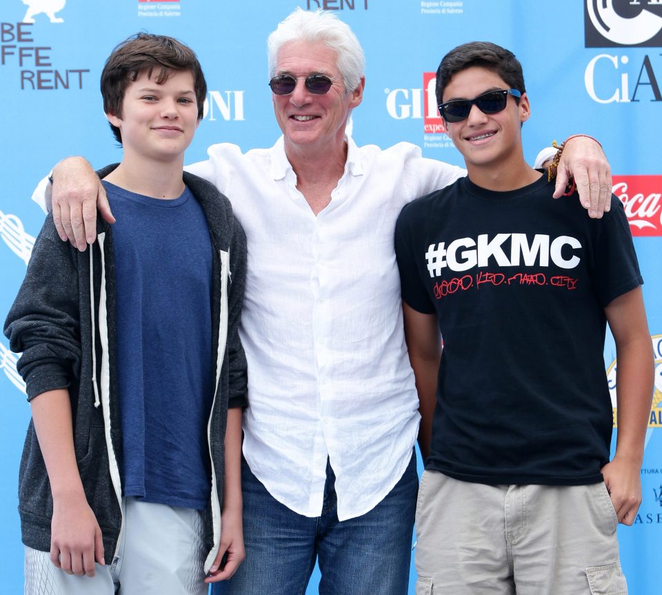  Richard with his son Homer (left) and a pal at a film festival in 2014