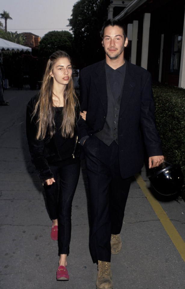  Keanu Reeves with Sofia Coppola - it's thought their relationship lasted about a year