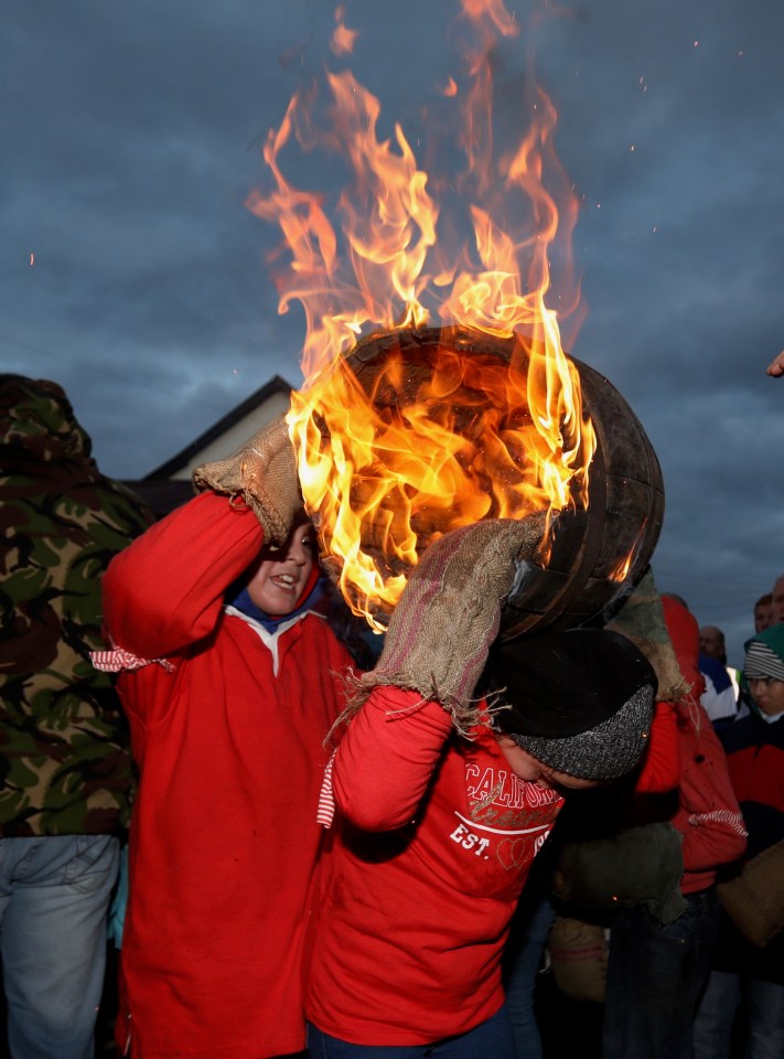  Wooden barrels (used for sherry or cider formerly) are coated in tar and set on fire