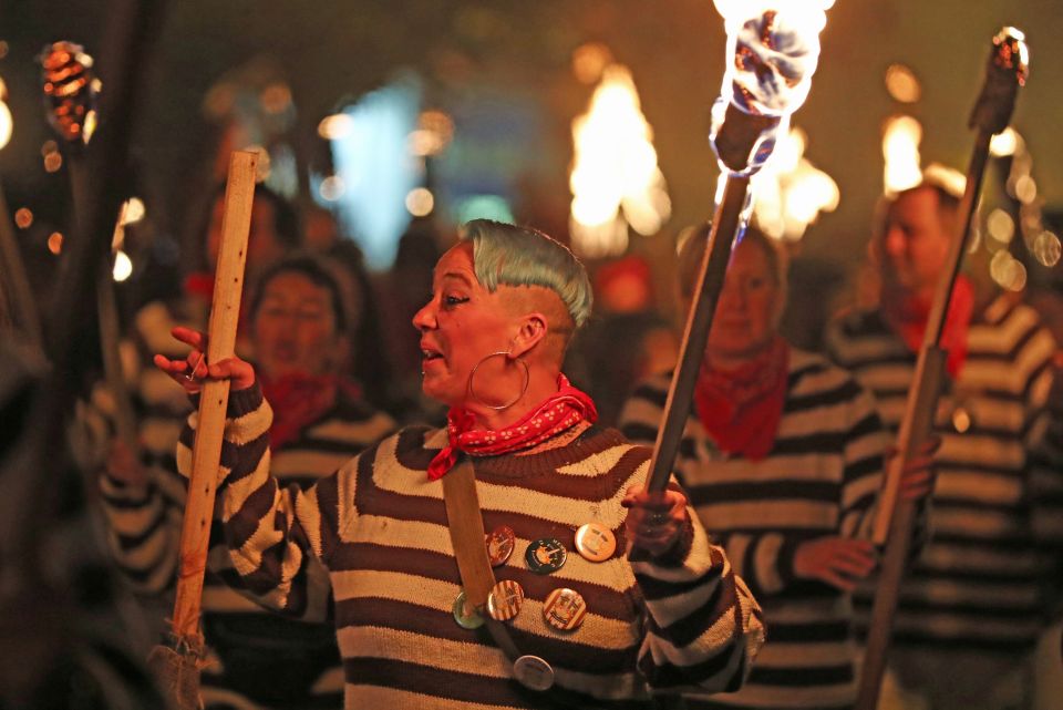  Many dressed up as prisoners during the parade