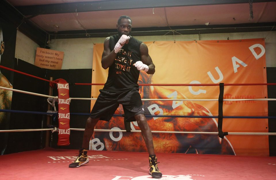  Deontay Wilder takes part in an open workout ahead of his rematch against Luis Ortiz