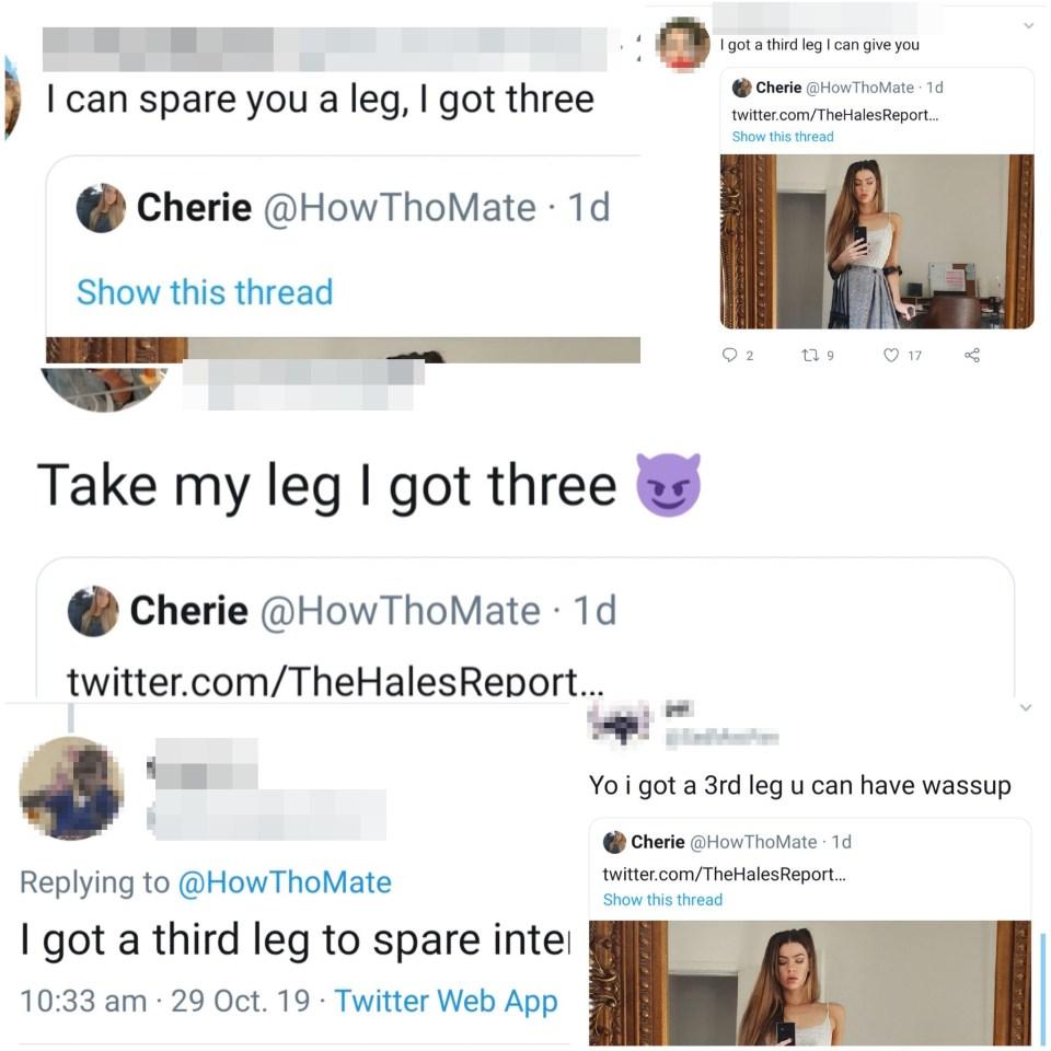  Others made disgusting comments about their "third leg"